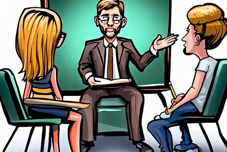 öğrencileri takip eden öğretmen